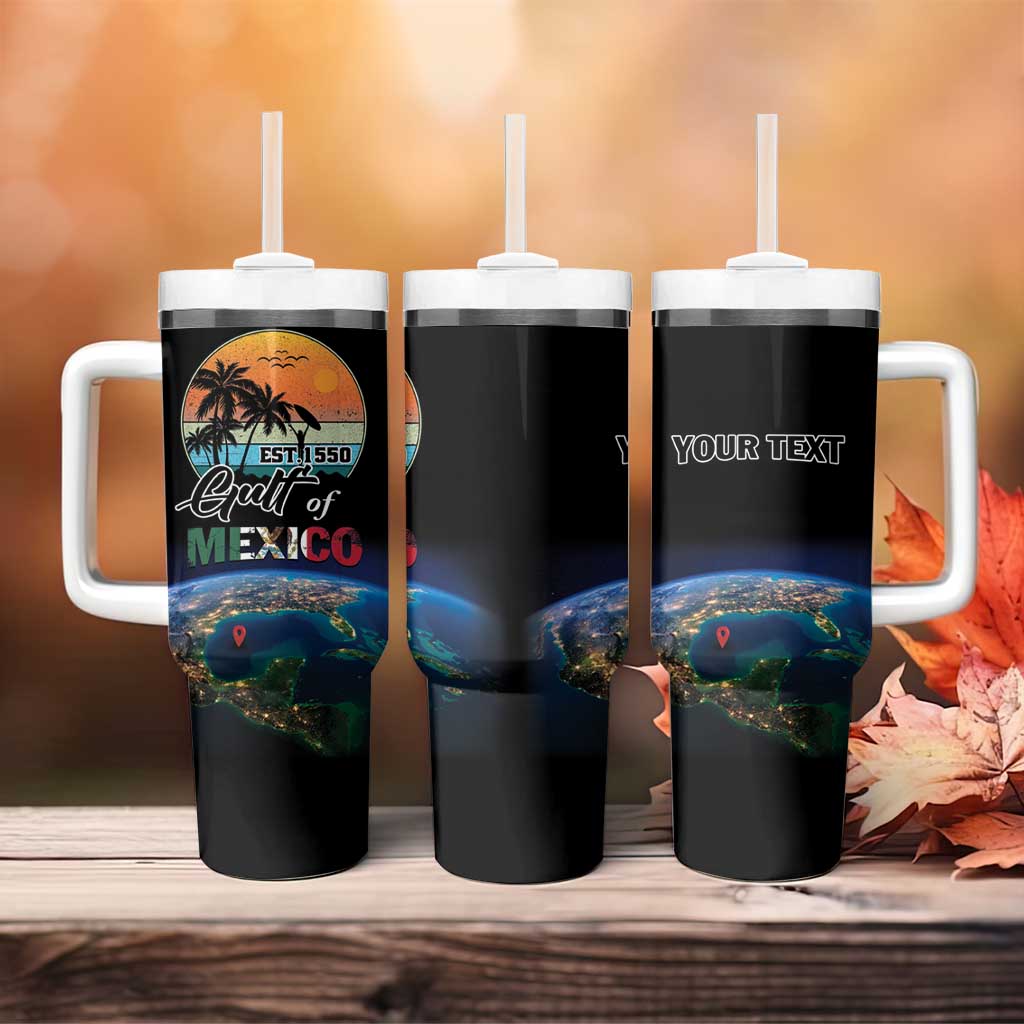 Personalized Gulf Of Mexico Est 1550 Tumbler With Handle Gulf Of Mexico From Space