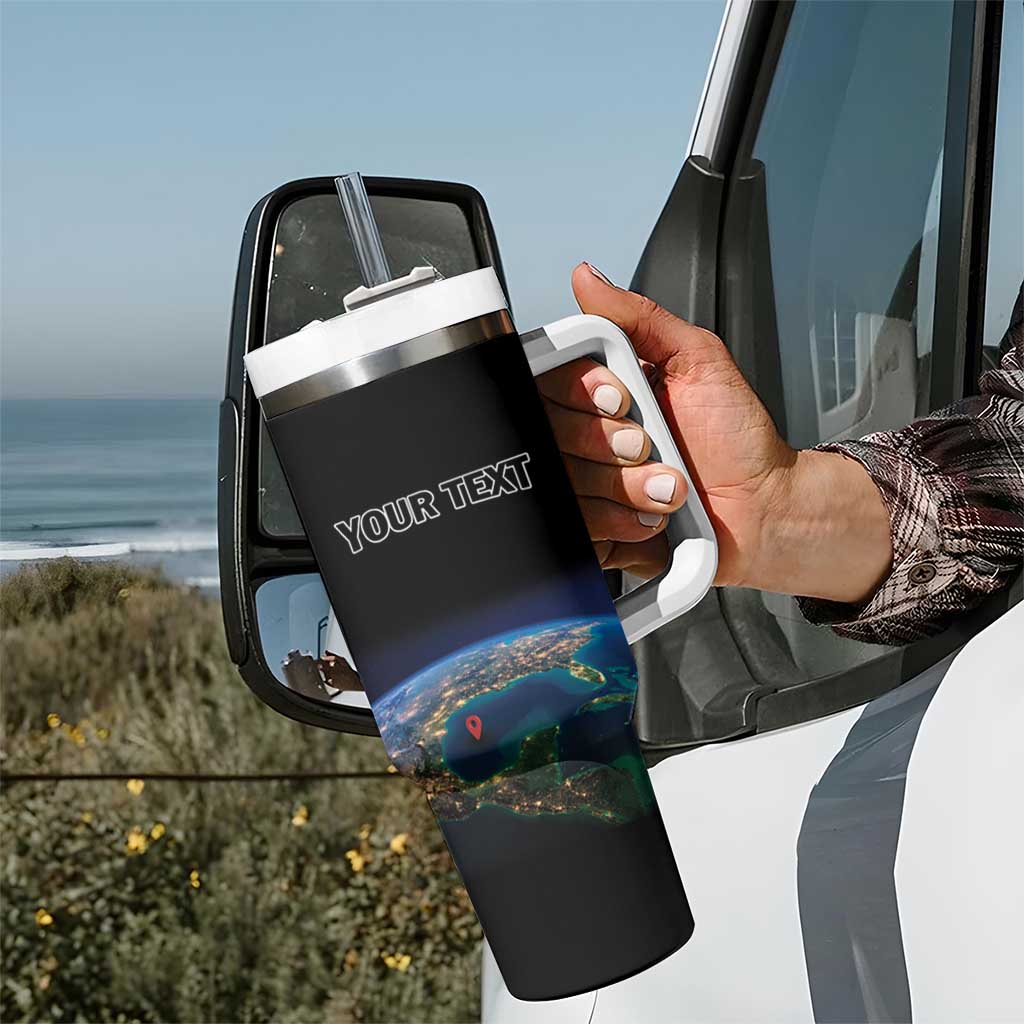 Personalized Gulf Of Mexico Est 1550 Tumbler With Handle Gulf Of Mexico From Space