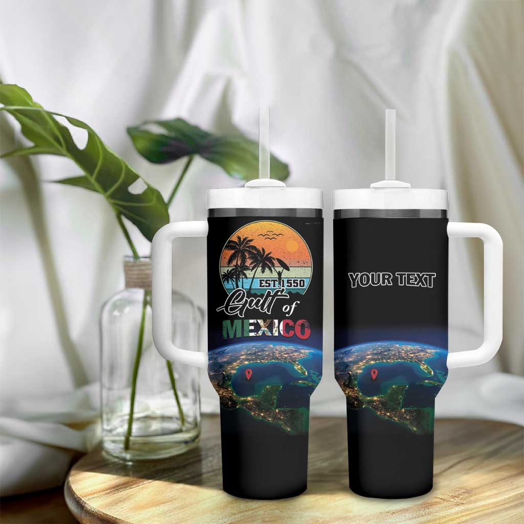 Personalized Gulf Of Mexico Est 1550 Tumbler With Handle Gulf Of Mexico From Space