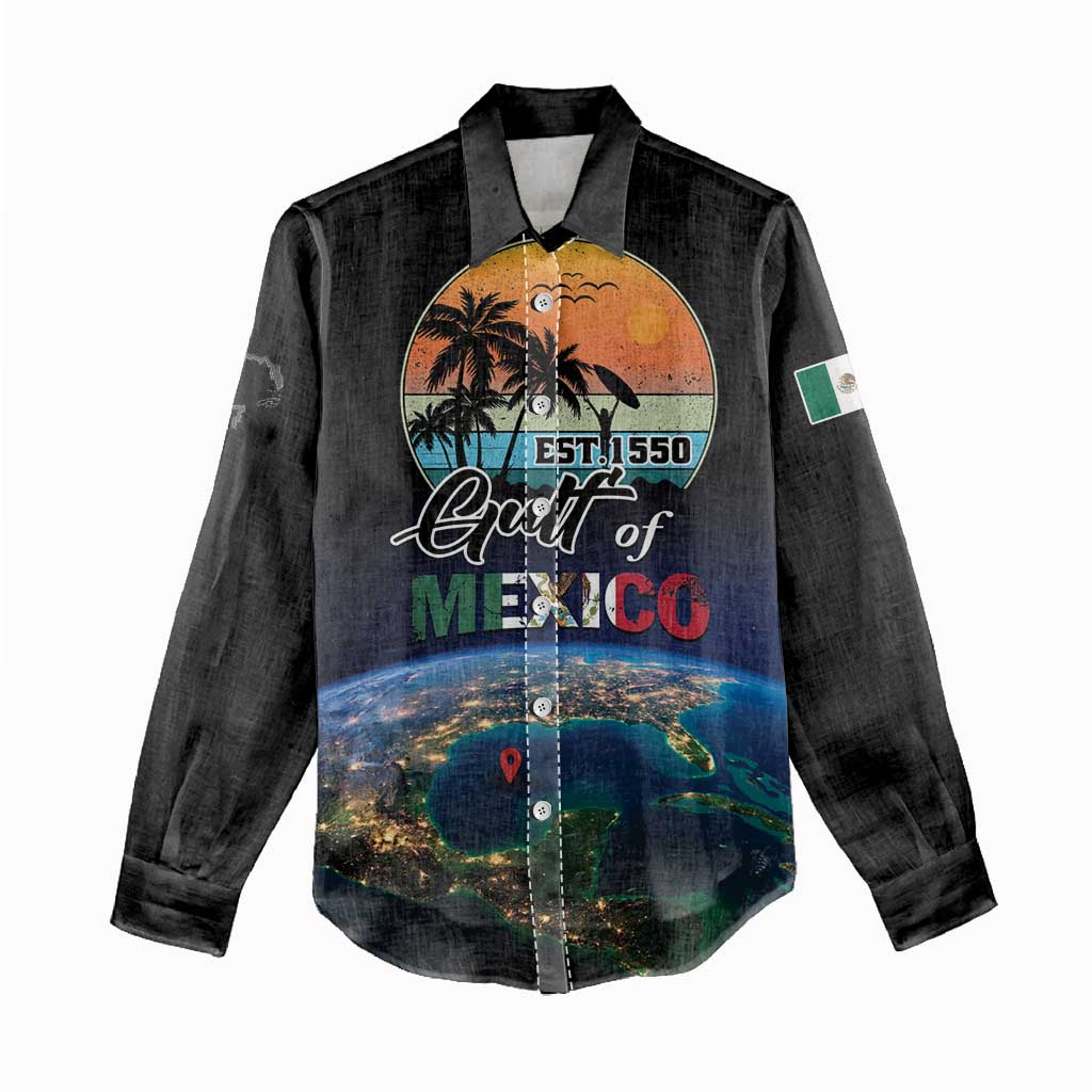Personalized Gulf Of Mexico Est 1550 Women Casual Shirt Gulf Of Mexico From Space