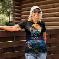 Personalized Gulf Of Mexico Est 1550 Women Polo Shirt Gulf Of Mexico From Space