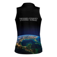 Personalized Gulf Of Mexico Est 1550 Women Sleeveless Polo Shirt Gulf Of Mexico From Space