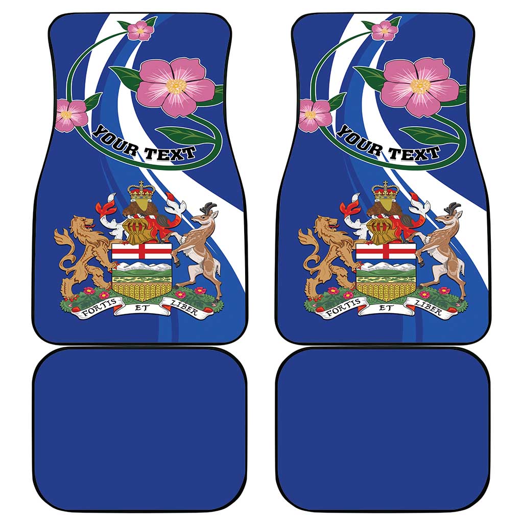 Canada Alberta Province Car Mats Wild Rose Fortis et liber