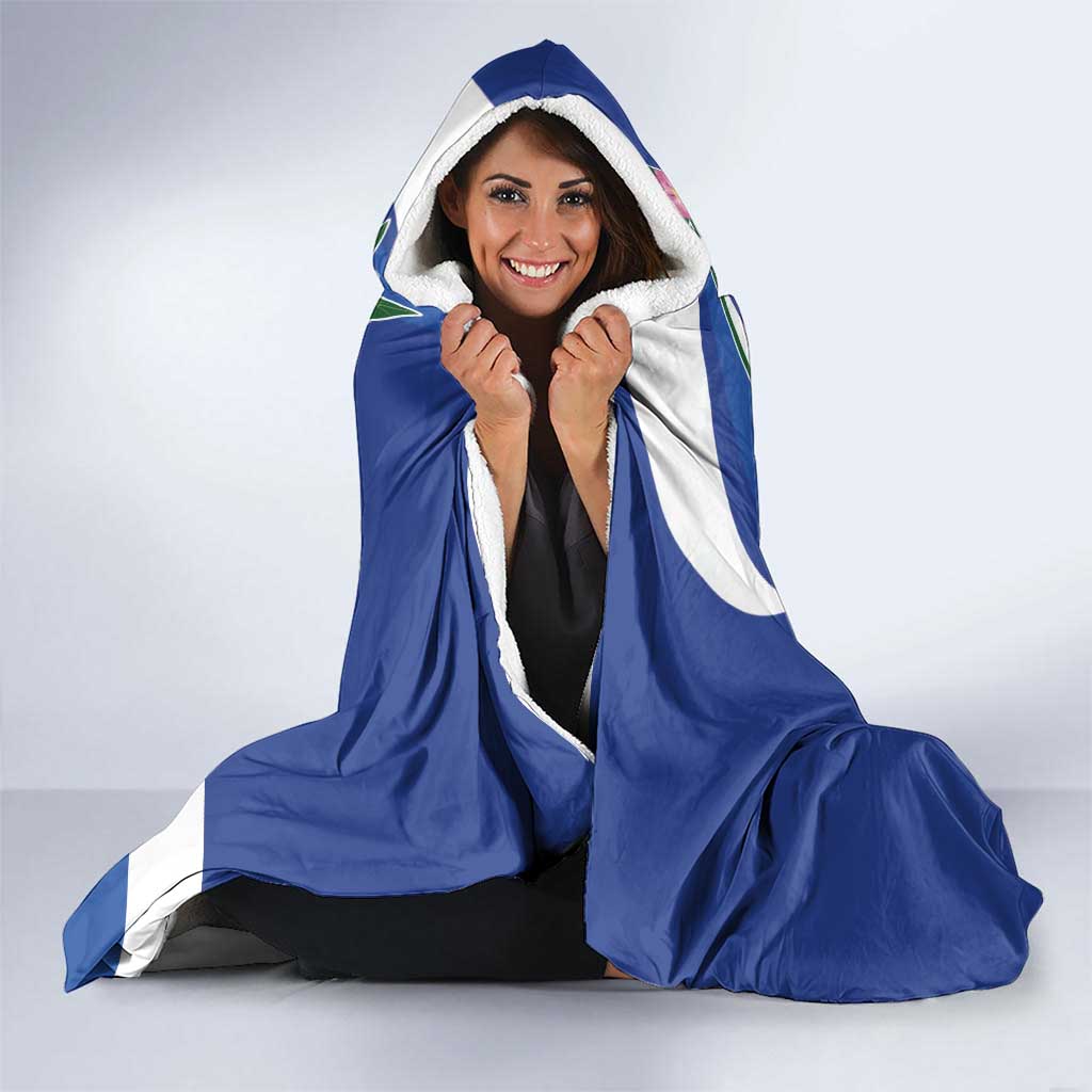 Canada Alberta Province Hooded Blanket Wild Rose Fortis et liber