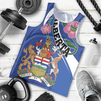 Personalized Canada Alberta Province Men Tank Top Wild Rose Fortis et liber
