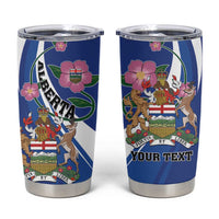 Personalized Canada Alberta Province Tumbler Cup Wild Rose Fortis et liber