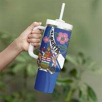 Personalized Canada Alberta Province Tumbler With Handle Wild Rose Fortis et liber
