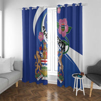 Canada Alberta Province Window Curtain Wild Rose Fortis et liber