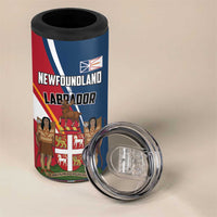 Personalized Canada Newfoundland and Labrador Province 4 in 1 Can Cooler Tumbler Quaerite prime regnum Dei