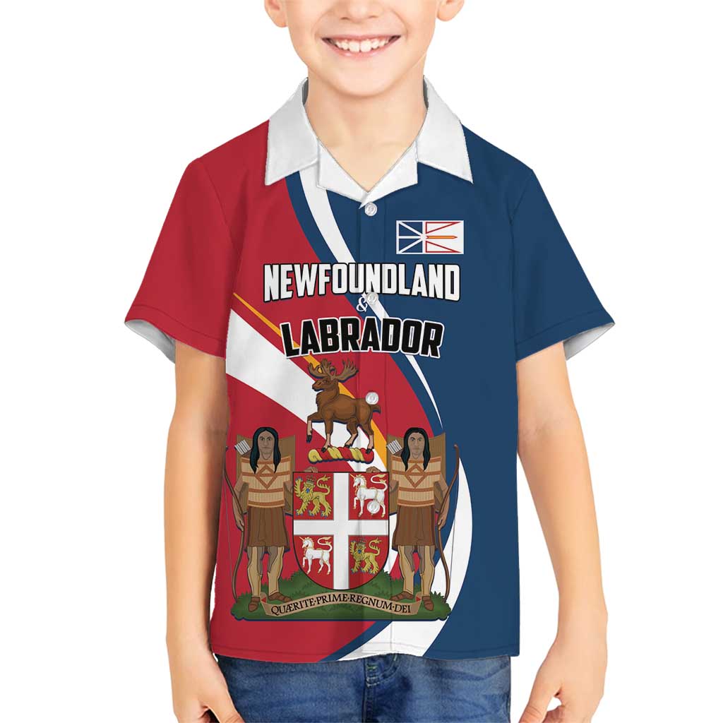 Personalized Canada Newfoundland and Labrador Province Family Matching Tank Maxi Dress and Hawaiian Shirt Quaerite prime regnum Dei