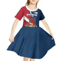 Personalized Canada Newfoundland and Labrador Province Kid Short Sleeve Dress Quaerite prime regnum Dei