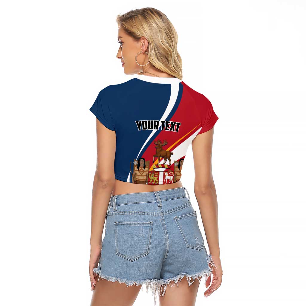 Personalized Canada Newfoundland and Labrador Province Raglan Cropped T Shirt Quaerite prime regnum Dei