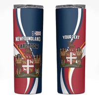 Personalized Canada Newfoundland and Labrador Province Skinny Tumbler Quaerite prime regnum Dei