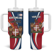 Personalized Canada Newfoundland and Labrador Province Tumbler With Handle Quaerite prime regnum Dei