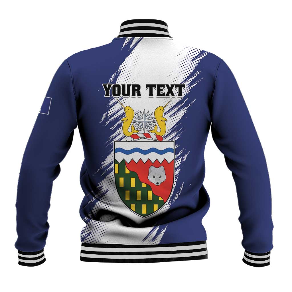 Personalized Canada Northwest Territories Baseball Jacket White Fox Grunge Stylized
