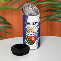 Personalized Canada Northwest Territories 4 in 1 Can Cooler Tumbler White Fox Grunge Stylized