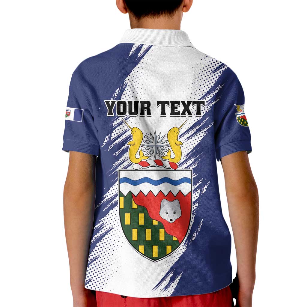 Personalized Canada Northwest Territories Kid Polo Shirt White Fox Grunge Stylized