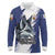 Personalized Canada Northwest Territories Long Sleeve Polo Shirt White Fox Grunge Stylized