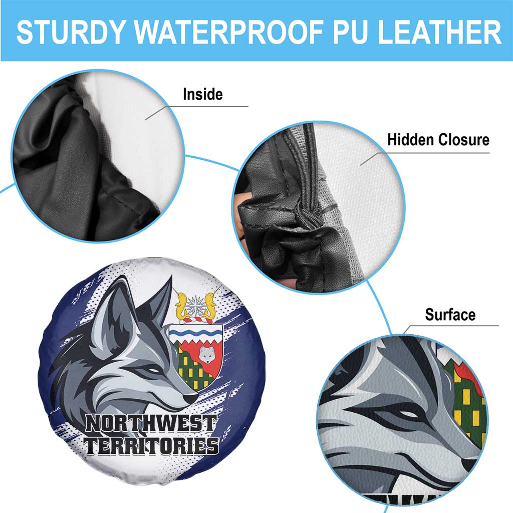 Canada Northwest Territories Spare Tire Cover White Fox Grunge Stylized