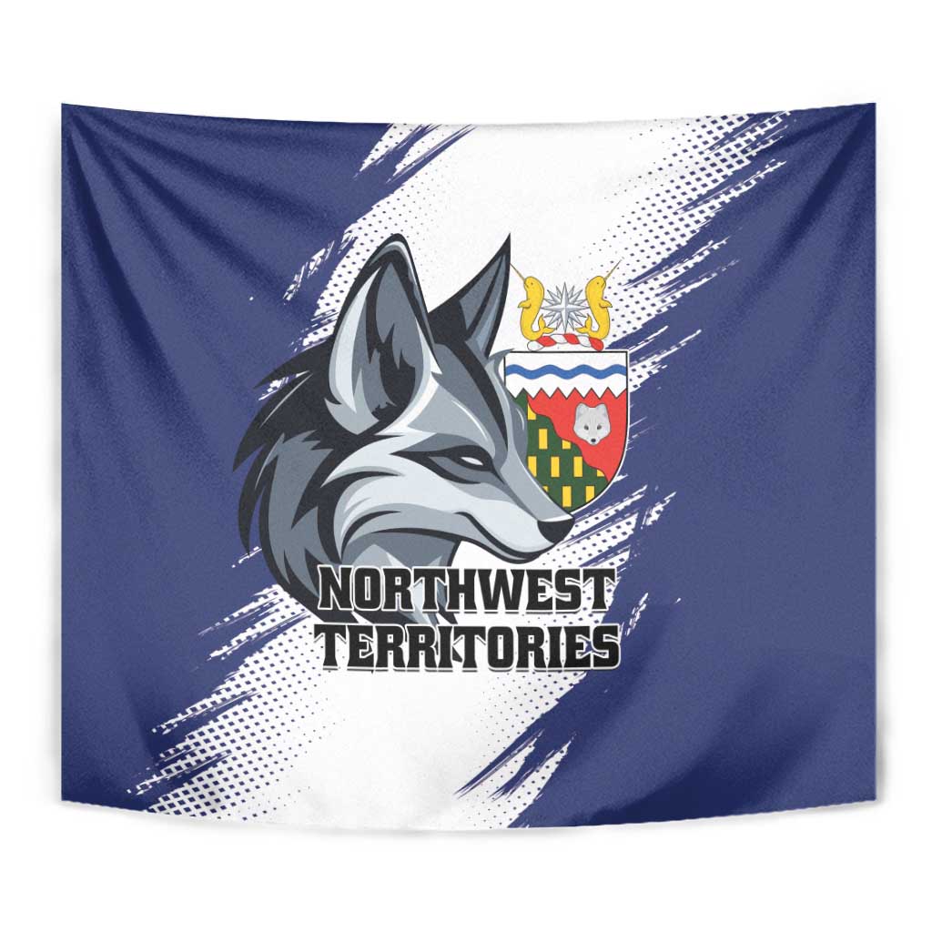 Canada Northwest Territories Tapestry White Fox Grunge Stylized
