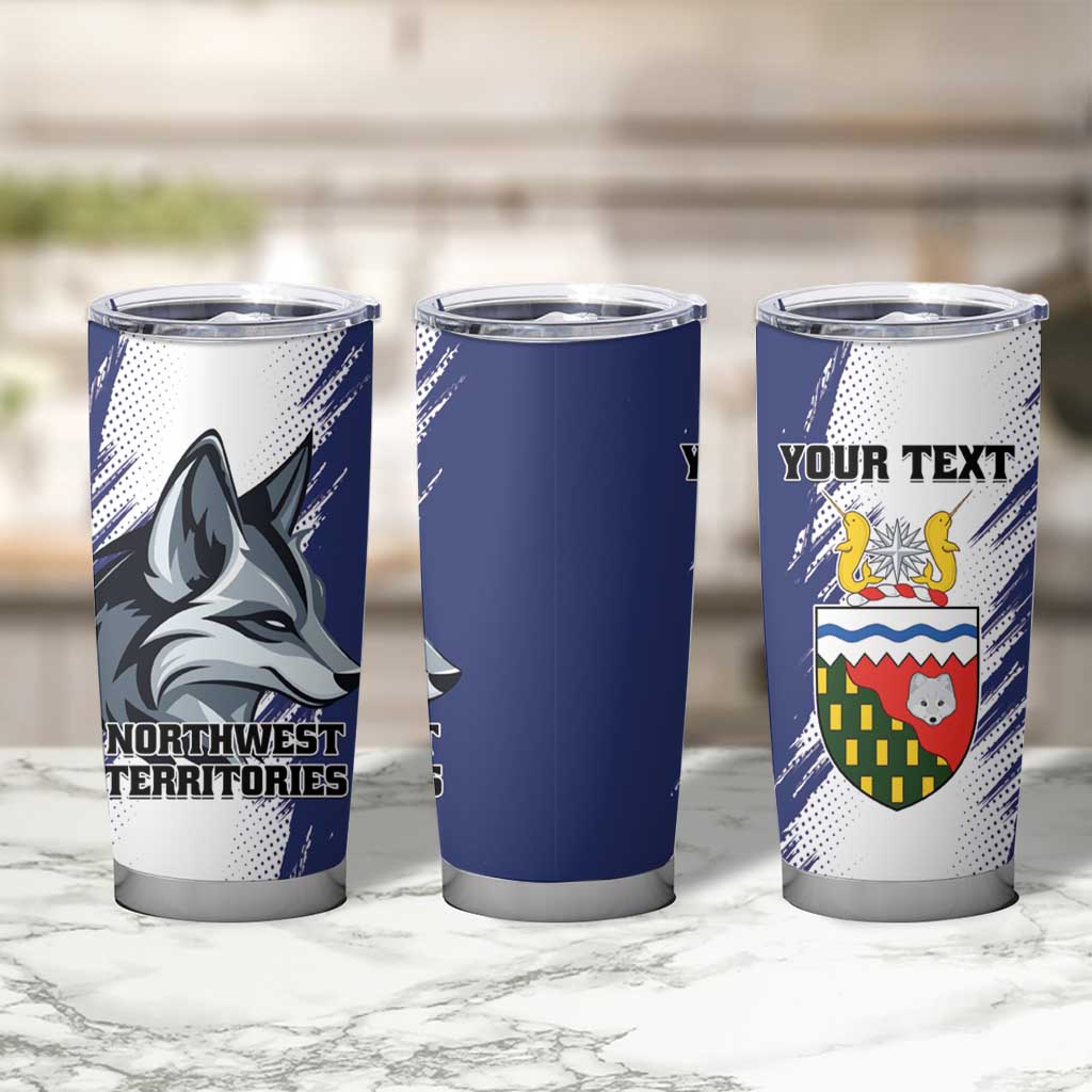 Personalized Canada Northwest Territories Tumbler Cup White Fox Grunge Stylized