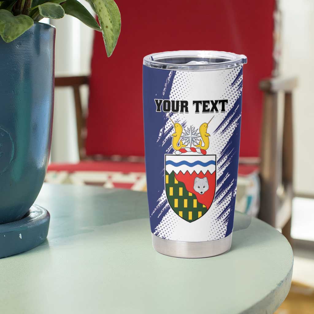 Personalized Canada Northwest Territories Tumbler Cup White Fox Grunge Stylized