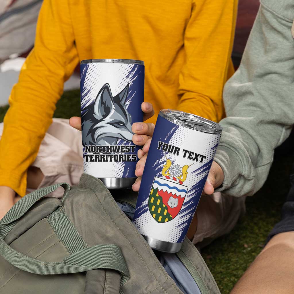 Personalized Canada Northwest Territories Tumbler Cup White Fox Grunge Stylized