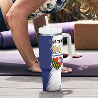 Personalized Canada Northwest Territories Tumbler With Handle White Fox Grunge Stylized