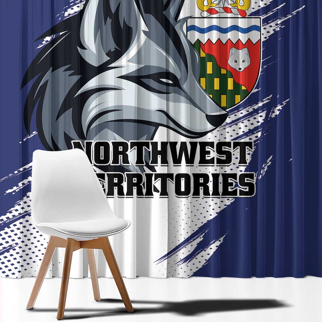 Canada Northwest Territories Window Curtain White Fox Grunge Stylized