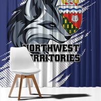 Canada Northwest Territories Window Curtain White Fox Grunge Stylized