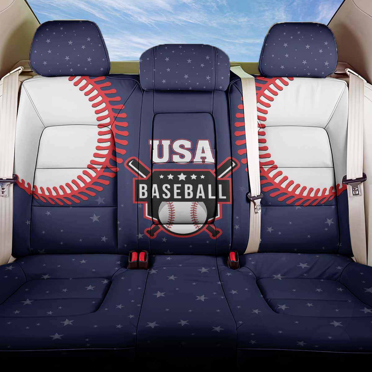 USA 2025 Baseball Back Car Seat Cover United States Team For Glory