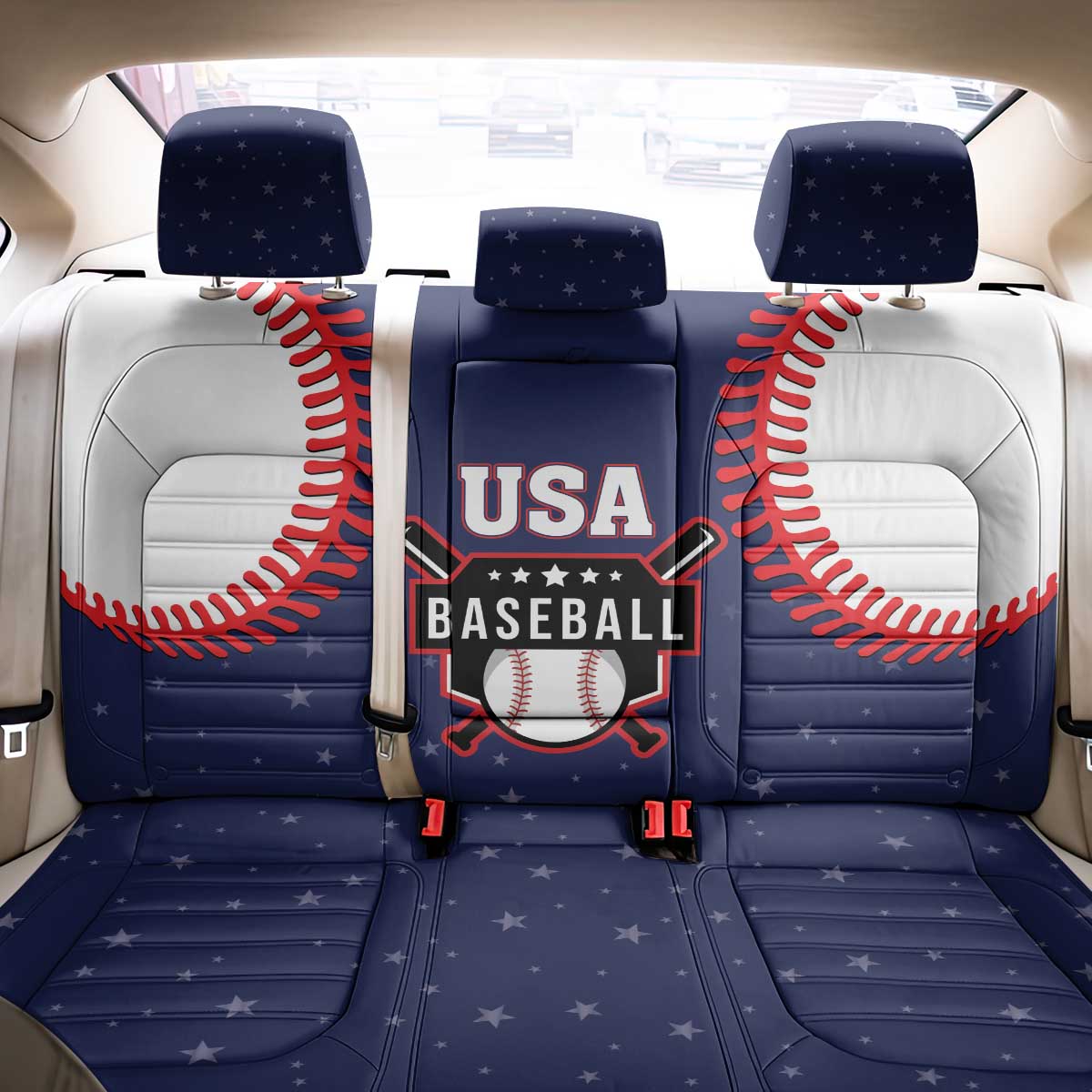 USA 2025 Baseball Back Car Seat Cover United States Team For Glory