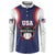 Custom USA 2025 Baseball Button Sweatshirt United States Team For Glory