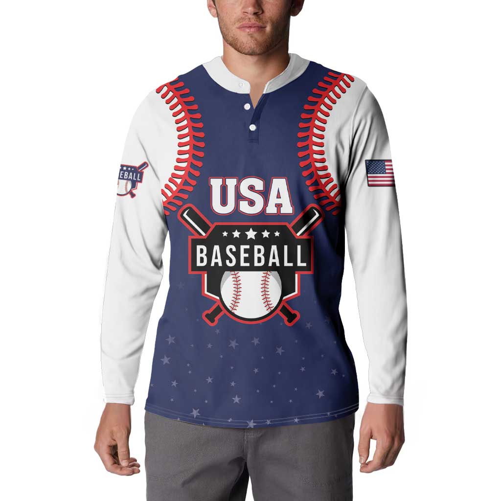 Custom USA 2025 Baseball Button Sweatshirt United States Team For Glory