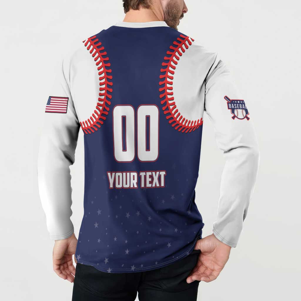 Custom USA 2025 Baseball Button Sweatshirt United States Team For Glory