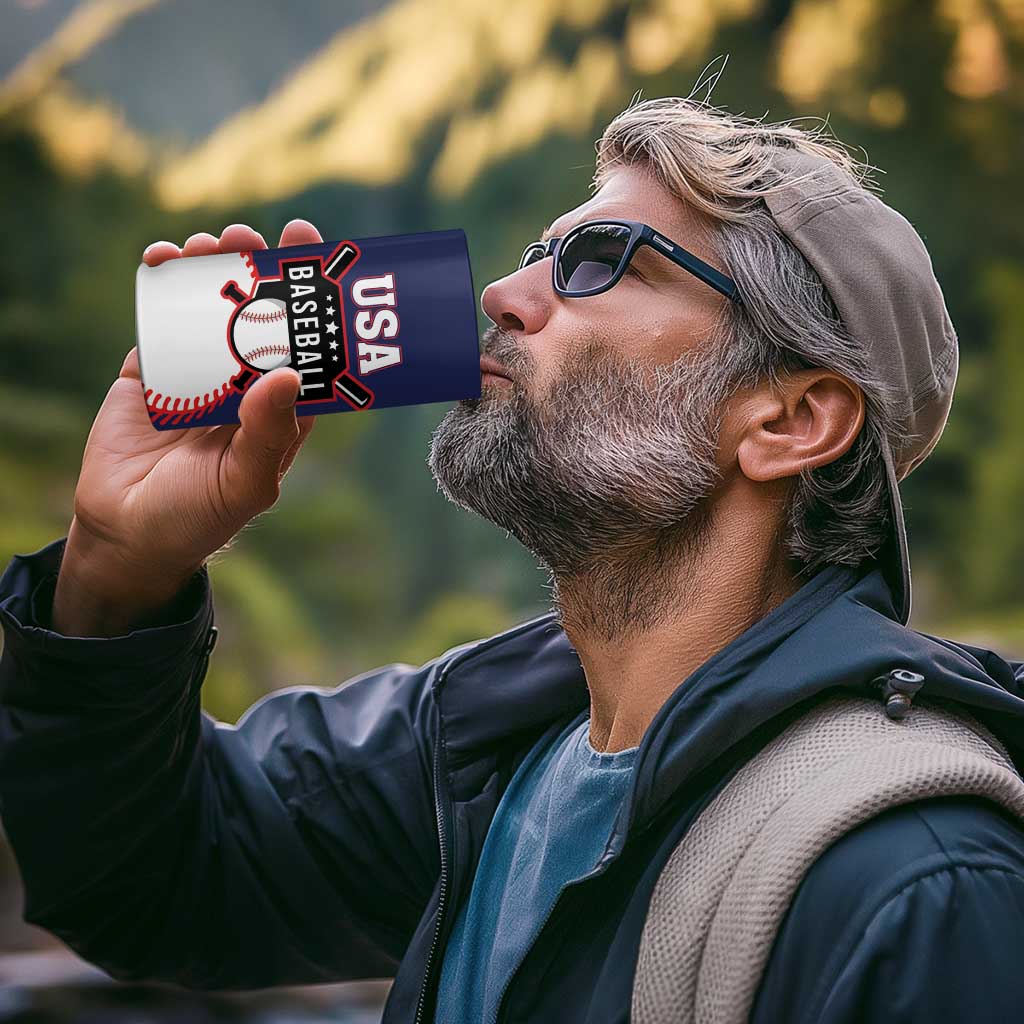 Custom USA 2025 Baseball 4 in 1 Can Cooler Tumbler United States Team For Glory