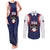 Custom USA 2025 Baseball Couples Matching Tank Maxi Dress and Long Sleeve Button Shirt United States Team For Glory