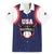 Custom USA 2025 Baseball Family Matching Off The Shoulder Long Sleeve Dress and Hawaiian Shirt United States Team For Glory