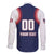 Custom USA 2025 Baseball Family Matching Off The Shoulder Long Sleeve Dress and Hawaiian Shirt United States Team For Glory