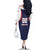 Custom USA 2025 Baseball Family Matching Off The Shoulder Long Sleeve Dress and Hawaiian Shirt United States Team For Glory