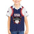 Custom USA 2025 Baseball Family Matching Off The Shoulder Long Sleeve Dress and Hawaiian Shirt United States Team For Glory