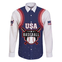 Custom USA 2025 Baseball Family Matching Off Shoulder Maxi Dress and Hawaiian Shirt United States Team For Glory