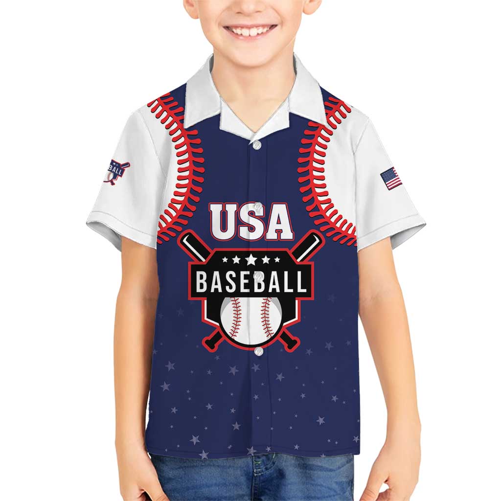 Custom USA 2025 Baseball Family Matching Off Shoulder Short Dress and Hawaiian Shirt United States Team For Glory