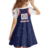 Custom USA 2025 Baseball Family Matching Short Sleeve Bodycon Dress and Hawaiian Shirt United States Team For Glory