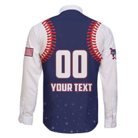 Custom USA 2025 Baseball Family Matching Short Sleeve Bodycon Dress and Hawaiian Shirt United States Team For Glory