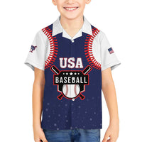 Custom USA 2025 Baseball Family Matching Short Sleeve Bodycon Dress and Hawaiian Shirt United States Team For Glory