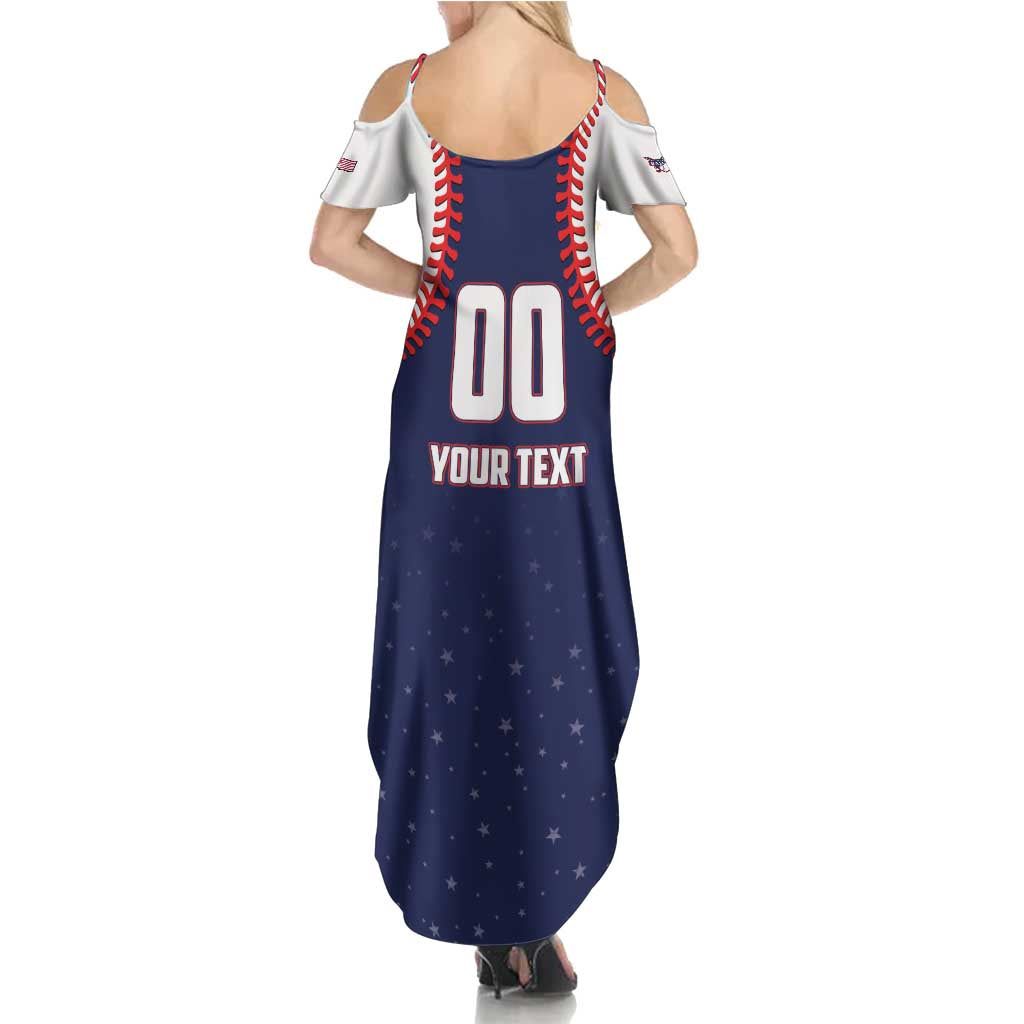 Custom USA 2025 Baseball Family Matching Summer Maxi Dress and Hawaiian Shirt United States Team For Glory