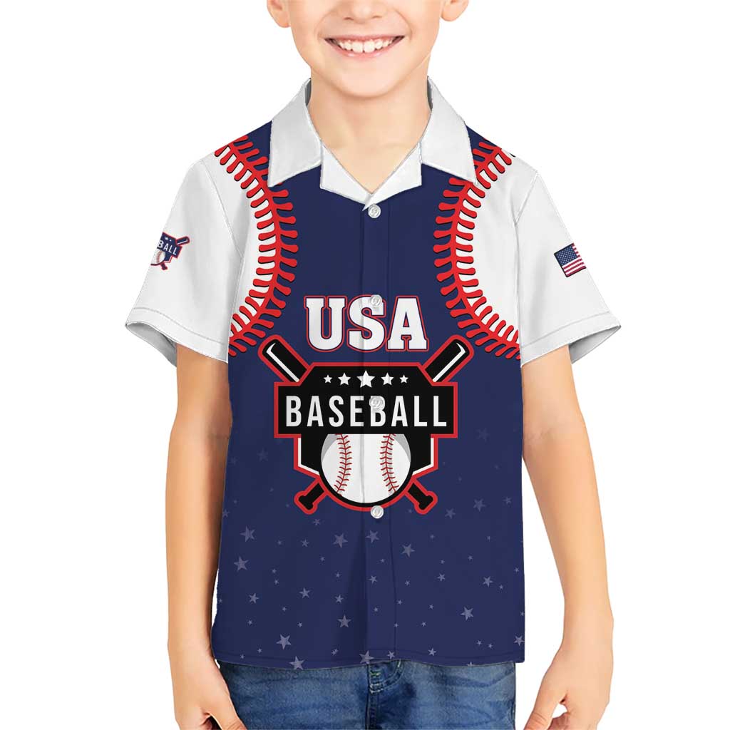 Custom USA 2025 Baseball Kid Hawaiian Shirt United States Team For Glory