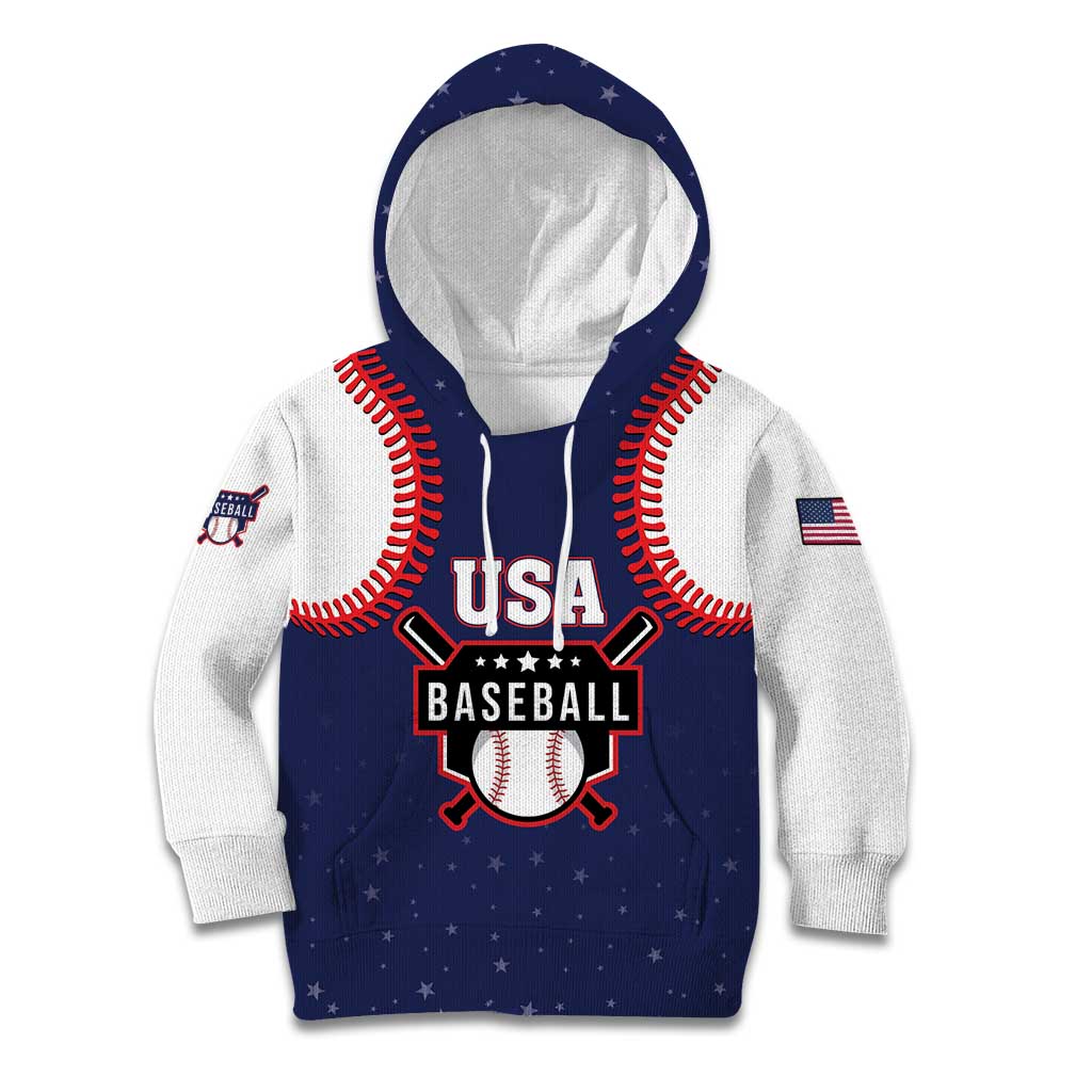 Custom USA 2025 Baseball Kid Hoodie United States Team For Glory