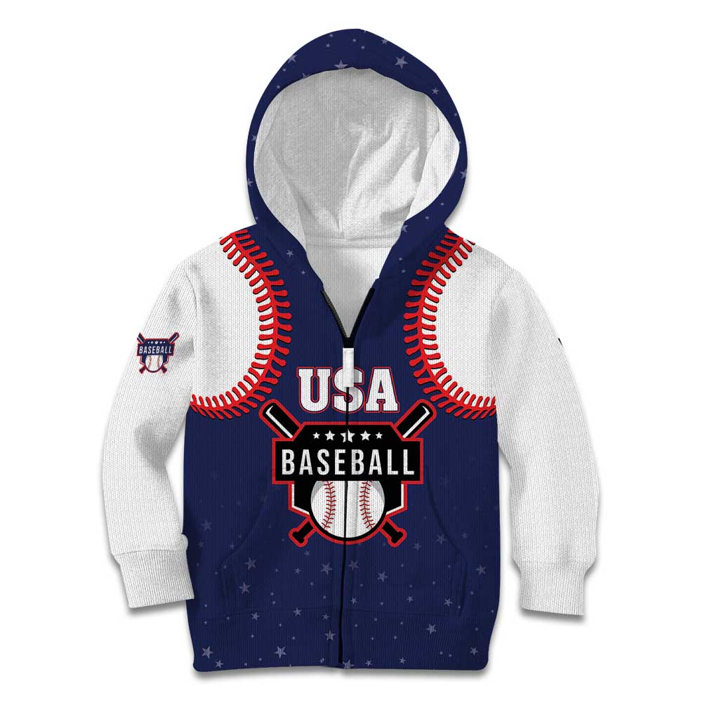 Custom USA 2025 Baseball Kid Hoodie United States Team For Glory
